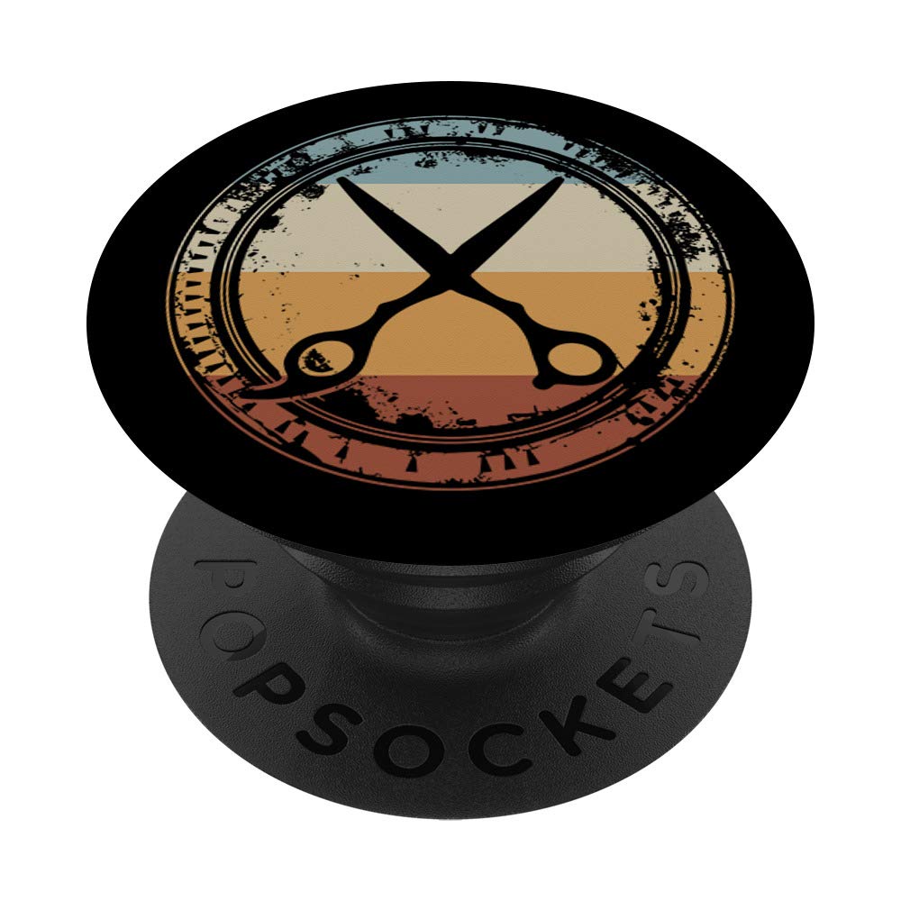 Hairdresser Scissors Vintage Gift for Barber Hair Stylist PopSockets Swappable PopGrip