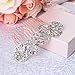 BriLove Wedding Hair Accessories Bridal Hair Comb Bohemian Crystal Charming Wave Shape Flower Bride Side Comb for Women Silver-Tone Clear