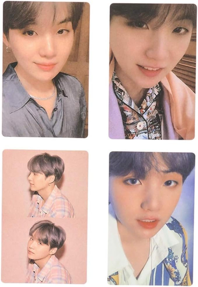 Diriangzi Feature 4pcs /Set KPOP BTS Bangtan Boys Map of The Soul: Persona Paper Photo Lomo Cards Jimin V Photocard Gift for A.R.M.Y H04: Suga