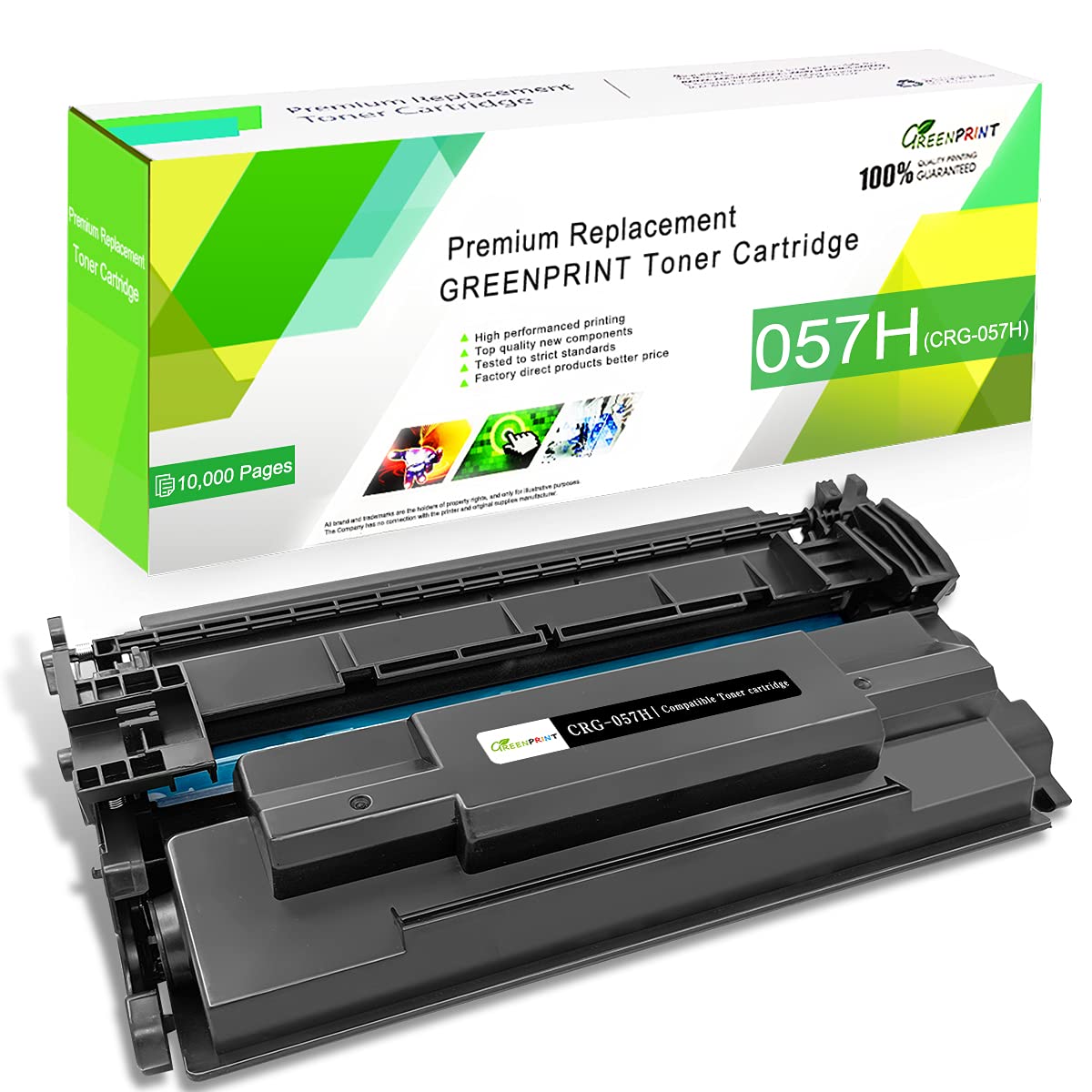 GREENPRINT Compatible Toner Cartridge 057H ( 057 ) High Capacity 10000 Pages for Canon MF449dw MF448dw MF445dw MF443dw LBP228dw LBP227dw LBP226dw LBP223dw MF451dw MF452dw MF453dw MF455dw Printer