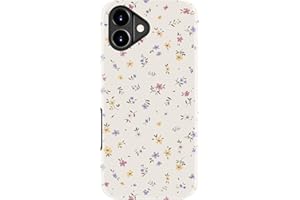 MERRO for iPhone 17 Case,Cute Aesthetic Y2K Phone Cover with Wildflower Designs for Women,Dual-Layer Silicone & Hard Shell De
