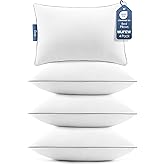 MUFEW King Size Pillows Set of 4, Ultra Thick Down Alternative Bed Pillows,Cooling Hotel Quality King Size Pillows for Back, Stomach or Side Sleepers,Machine Washable (White,4 Pack)