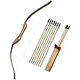 Kids Bow and Arrow Set, 32 Inch Archery Set Handmade Wooden Toy Bow and Arrow for Kids 4-6 8-12, Cosplay Game Costume Prop Play, 1 Bows 1 Quivers and 10 Wood Arrows, Gifts for Youth Boys & Girls