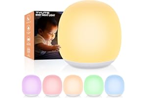 Tyute Night Light for Kids, Baby Light for Nursery with 8 RGB Colors Changing, Egg Night Light with 1H Timer & Touch Control,