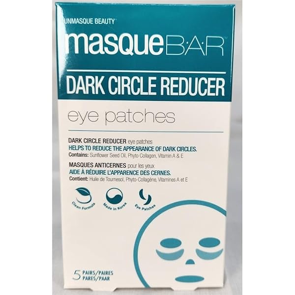 MASQUE BAR EYE MASK PATCHES DARK CIRCLE REDUCER (5 PAIRS) — KOREAN UNDER EYE SKIN CARE TREATMENT — DIMINISHES THE APPEARANCE OF UNDER EYE DARK CIRCLES & PREVENTS PREMATURE SIGNS OF AGING — MOISTURIZES