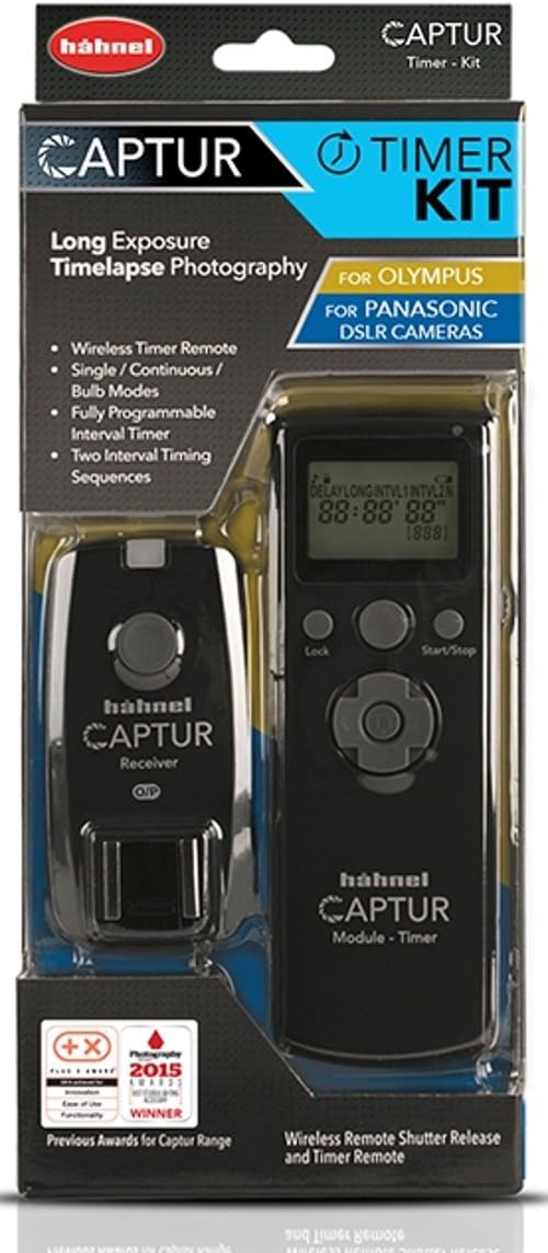 Hahnel Captur Remote Camera/Flash Trigger Captur Remote Timer Kit for Olympus & Panasonic, Black (HL -CAPTUR TK-OP)