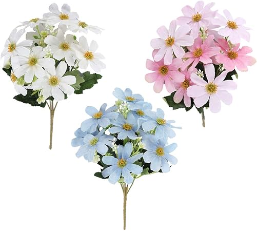 Amazon 3本 5枝 10頭 人工 シルクコスモス 結婚式 花ブーケ 造花 通販