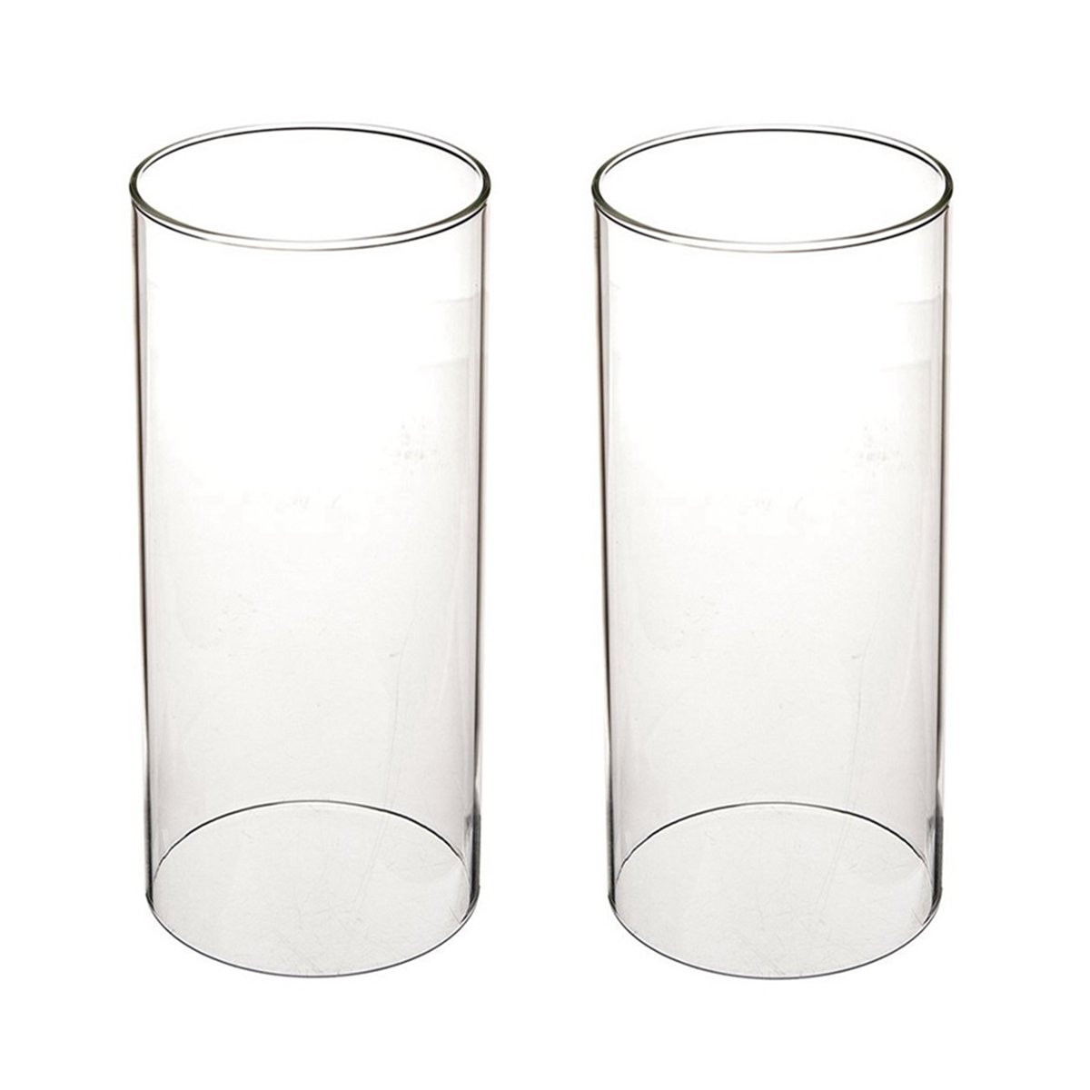 Sg Clear Candle Holder, Glass Chimney for Candle Open Ended. (D3 H6 2