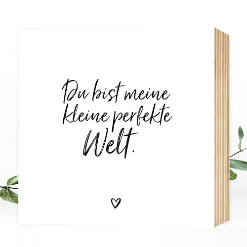 Wunderpixel Holzbild Du Perfekte Welt Liebeserklärung