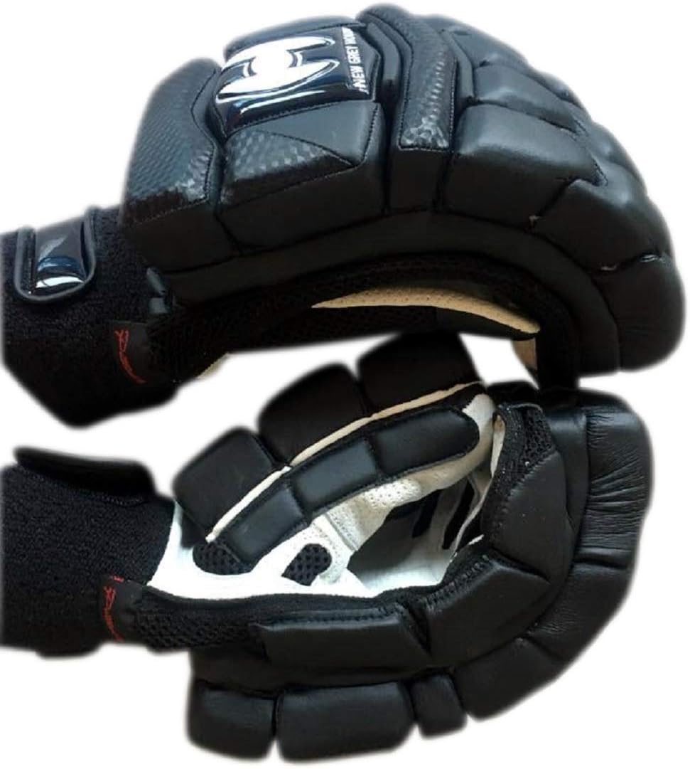new grey hound Lite Cricket Batting Gloves, Men's (Right Handed & Left Handed) (Color May Vary) Black