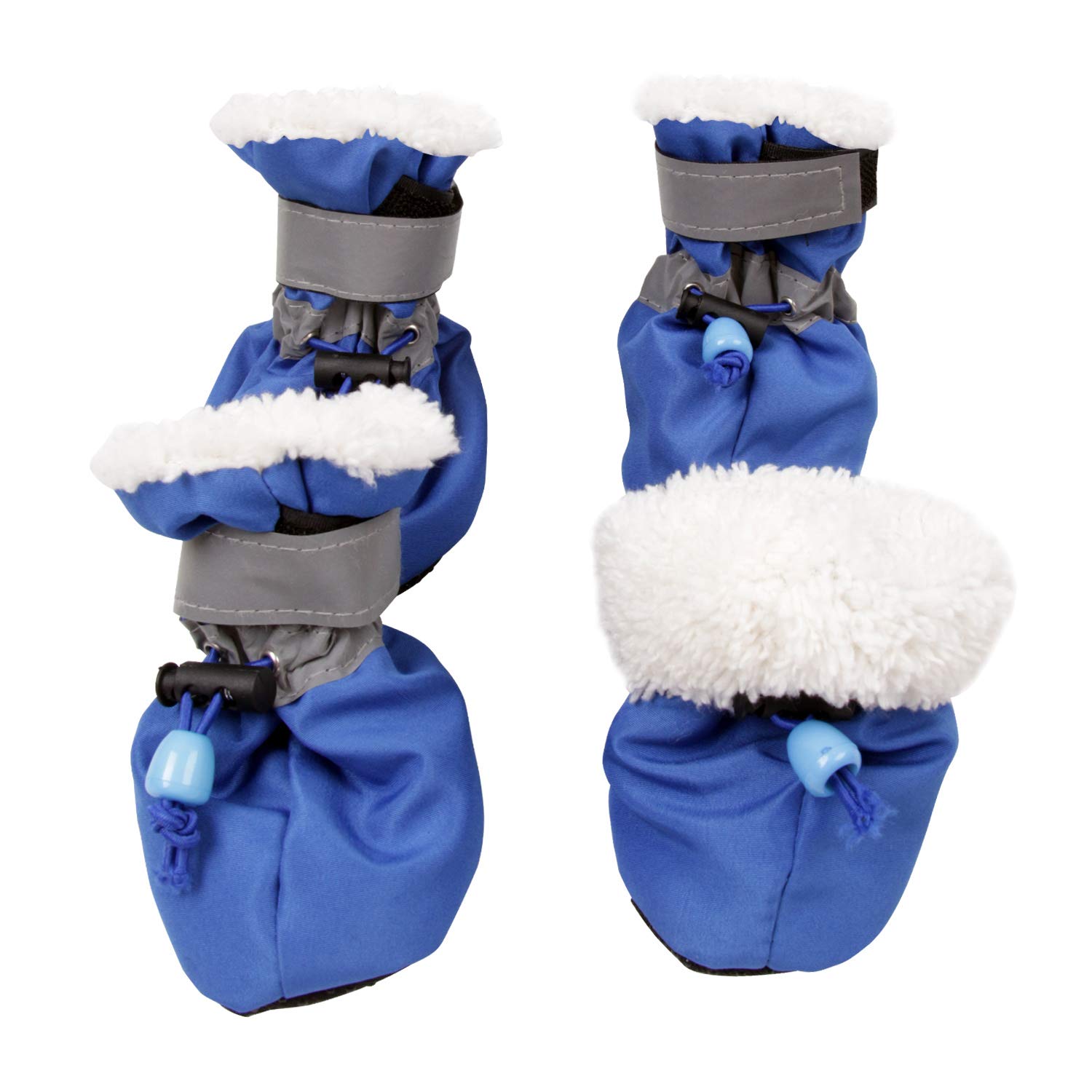 royalwisePetDogBootsChristmasFauxFurLinedAntiSlipShoesIndoor