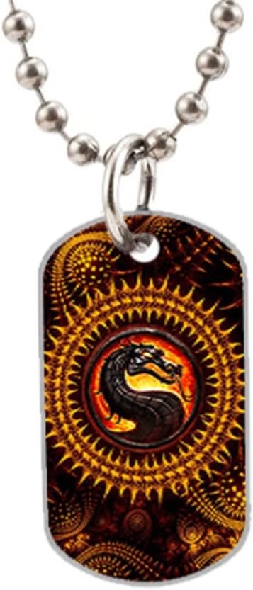Mortal Kombat on Pinterest Custom Photo Oval Dog Tag Dimensions: 1.3 x 2.2 X 0.1 inches with 30" Aluminum Bead Chain