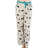 Lazy One Pajamas for Women, Cute Garden and Bear Pajama Pants and Top Separates