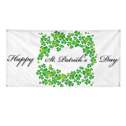 Amazon Com Vinyl Banner Sign Happy St Patrick S Day 1 Holidays