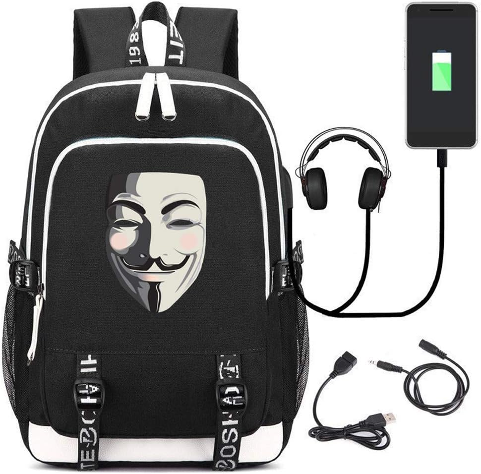 Chad Wild Clay Casual Backpacks Student School Bag Chad Wild Clay Printed Laptop Backpack with USB Charging Port