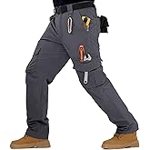 IGOLUMON Men's Ripstop Tactical Pants Breathable Stretch Cargo Pants Outdoor Lightweight EDC Work Hiking Pants Zipper Pockets