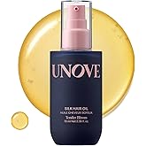 UNOVE Silk Oil Essence Hair Serum 70ml/2.4fl.oz | Nourishing Hair Oil for Dry, Frizzy, and Damaged Hair | Lightweight Smoothing Serum | Frizz Control and Split End Care | Heat Protection