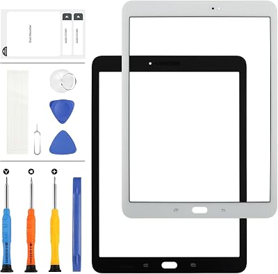 LADYSON Front Glass Screen Lens for Samsung Galaxy Tab S3 T820 T825 9.7" White