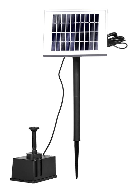 MCTECH 2W Bürstenlose Solarpumpe Solar Wasserspiel Teichpumpe Fontäne Pumpe Springbrunnen für Gartenteiche
