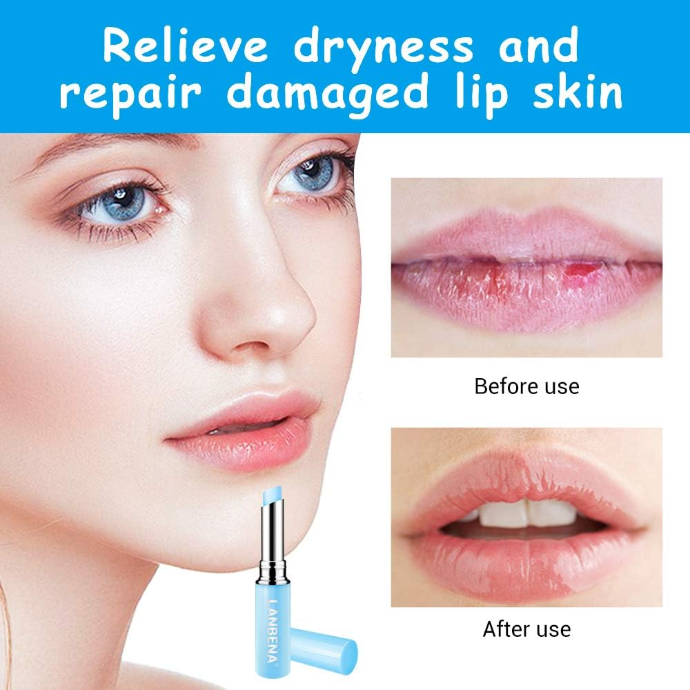 LANBENA Hyaluronic Acid Lip Balm Moisturizing Lips Reduce Fine Lines Relieve Dryness Long-Lasting Protection Nourishing Lip Care : Beauty