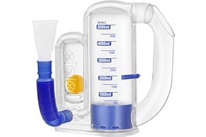 NEBUAKSOL Breathing Exercise Device for Lungs, Incentive Spirometer,Upgraded Capacity 5000ml, Improves Breathing and Lung Function