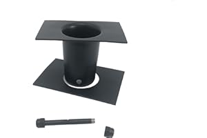 Rain Chains by JASINC Rain Chain Adapter / Installer Black 2" Dia JAS9001BLK