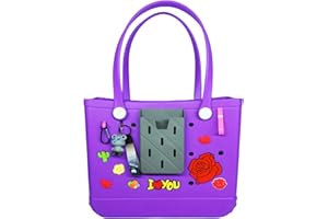 CHENMEIYOUPIN Beach Tote Bag Medium Size Rubber Rubber Tote Bags With Handles Consist OF Accessories Charm Phone Holder