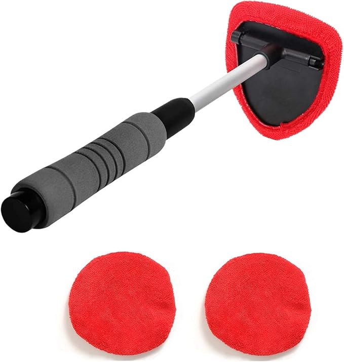 Car window cleaning tool，Unbreakable Extendable LongReach Handle