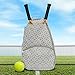 LISH Advantage Tennis Racket Backpack - Women's Geometric Diamond Print Tennis Racquet Holder Bag (Grey)