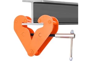 BEAMNOVA I Beam Clamp 4400lbs 2 Ton Load Capacity Heavy Duty Metal H Beam Clamp Lifting Tool for Rigging Adjustable Opening F