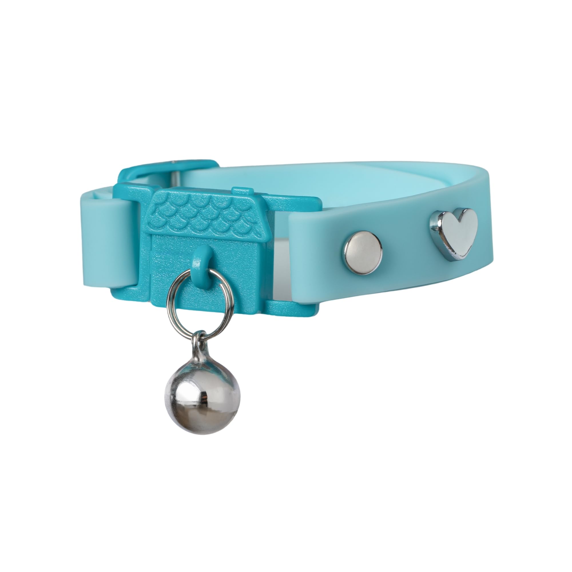 Kittyrama Cat Collar with Bell. As Seen in VOGUE. Breakaway, Quick Release, Hypoallergenic, Vet Approved. Lightweight Kitten Collar. Soft & Comfy. Kitten Aqua