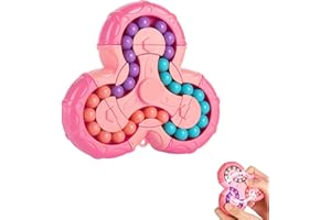 Stocking Stuffers Gift for Kids,YUDANSI Magic Bean Puzzle Toys, Rotating Fidgets Magical Cube Fingertip Toy, Gift for Boys Girls Age 3+, 5-7, 8-12, Brain Teaser Puzzle Toys for Teens Adults