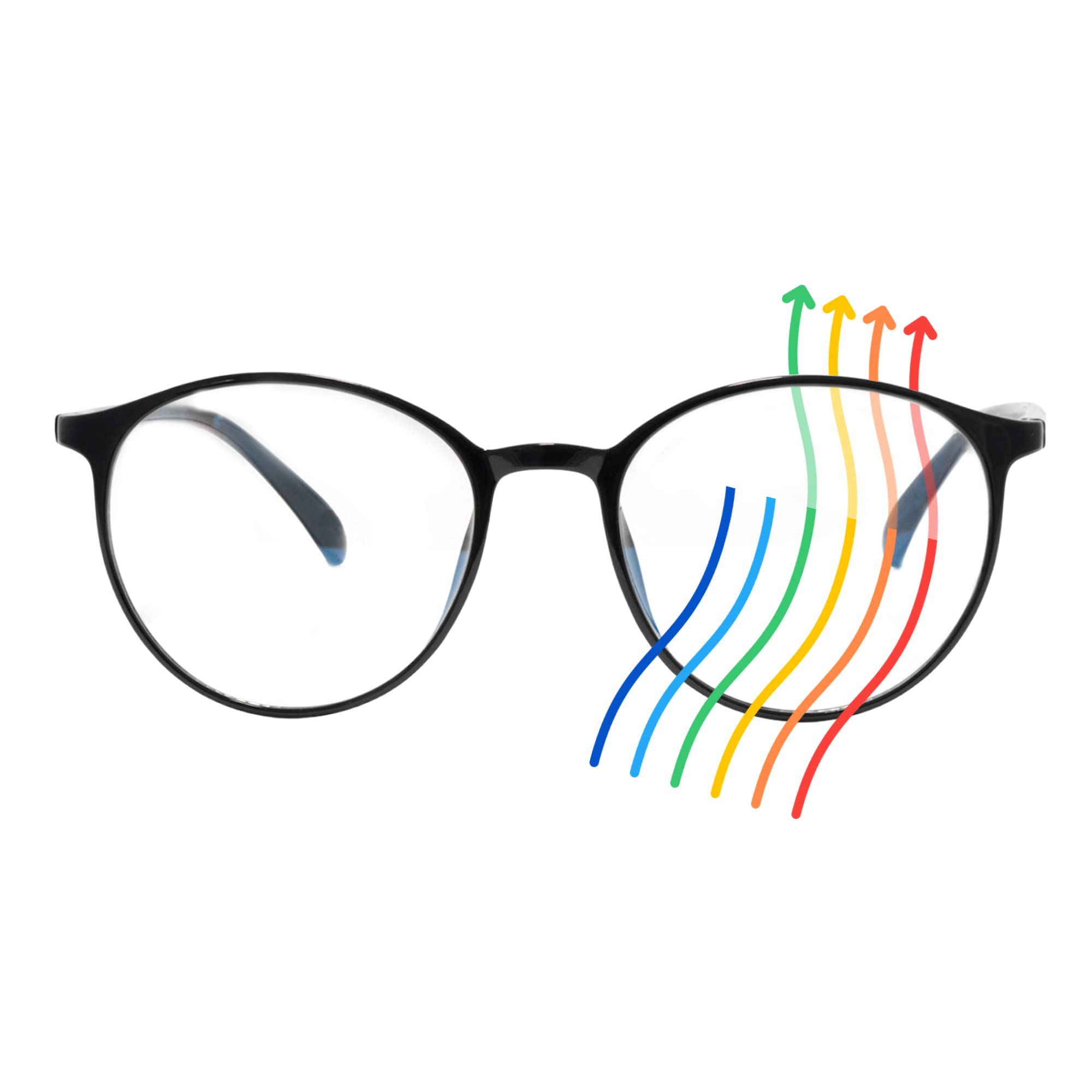 Ocushield Parker Anti Blue Light Glasses for Reading, Gaming and Computer, Tablet and Phone Use - Black - No Magnification