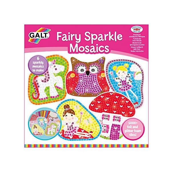 Galt Toys, Fairy Sparkle Mosaics, Kids' Craft Kits, Ages 5 Years Plus