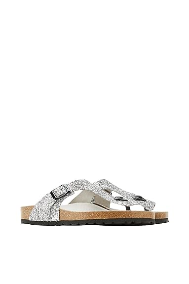 ESPRIT Nelly Damen Zehentrenner Silber