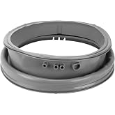 4986ER0004F Door Gasket Fit for Ken-more L-G Front Load Washer | Upgraded Rubber Seal with Drain Port WM2250CW WM2050CW, Replaces 4986ER0004J 4986ER0004K 4986ER0004N by AMI PARTS