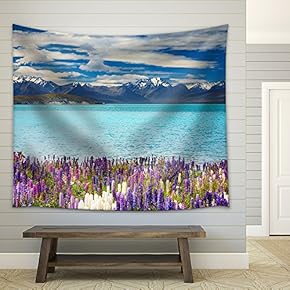 Lake Tekapo, South Island, New Zealand - Fabric Wall Tapestry Home Decor - 51x60 inches