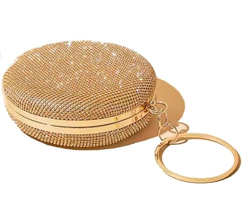 Tooba Handicraft Party Wear Beautiful Round Box Clutch Bag Purse For Bridal, Casual, Party, Wedding
