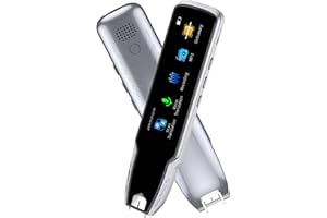 FUNNYWHALE Translator Pen & Scan Reader Pen for Dyslexia,Language Learners & Learning Difficulties,Translation Pen for 112 Languages (Silver and Black)