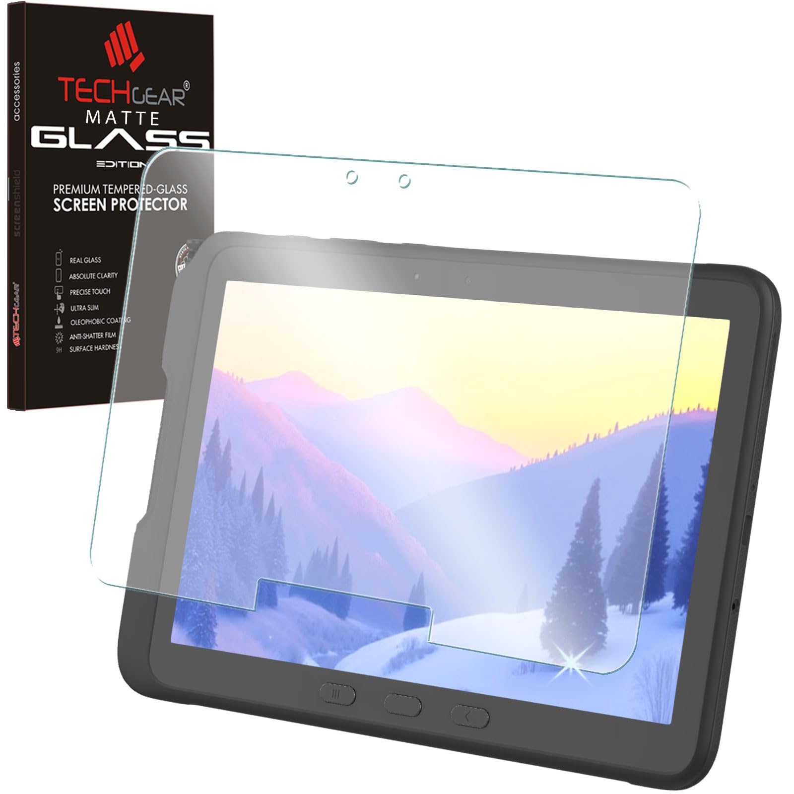 TECHGEAR Anti Glare Galaxy Tab Active Pro / 4 Pro 10.1" MATTE Glass, Tempered Glass Screen Protector [9H] [Scratch-Resistant] Designed For Samsung Galaxy Tab Active Pro SM-T540 T545 T547 T630 T637 etc