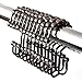 COSFY Shower Curtain Hooks Rings, Rust-Resistant Metal Double Glide Shower Hooks for Bathroom, Modern Decorative Design Shower Rods Curtains - Bronze