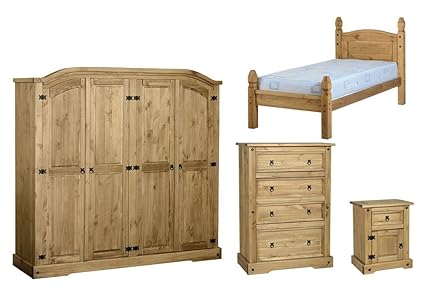 Furniture Expressions Seconique Corona 4 Piece Bedroom Set Low