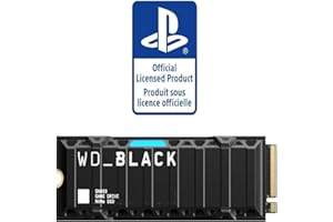 WD_BLACK Western Digital 1TB SN850 NVMe SSD for PS5 Consoles Solid State Drive with Heatsink - Gen4 PCIe, M.2 2280, Up to 7,000 MB/s - WDBBKW0010BBK-WRSN