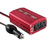 Foval 300W Power Inverter DC 12V to 110V AC Converter with 4.8A Dual USB Car Charger