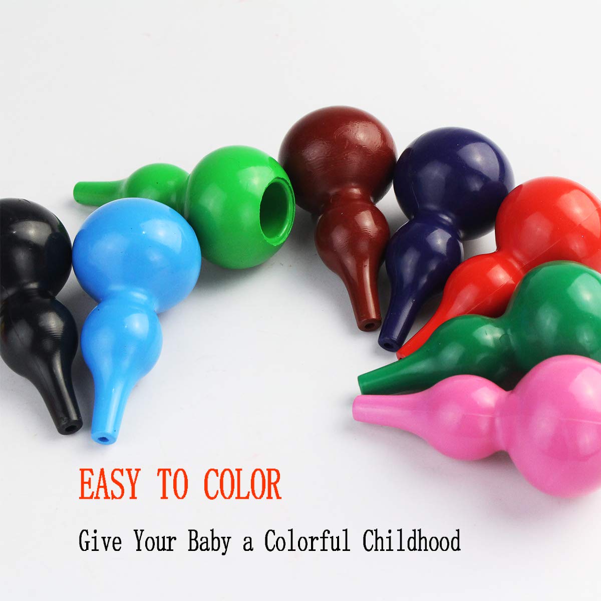 Kleinkinder Wachsmalstifte Handflächengriff Wachsmalstifte, 12 Farben Zeichenstift Wachsmalstifte Stapelbares Spielzeug für Kleinkinder und Kinder, Sicher und Nicht toxisch