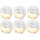 Lyridz Lot de 6 veilleuses à brancher, LED blanc chaud, détecteur de mouvement du crépuscule à l'aube, chambre à coucher, sal