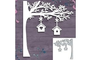 ANXENDONG Heart House Tree Metal Die Cuts Cutting Dies, DIY Crafts Template Love House Tree Paper Cards Cutting Dies Cut Stencils for DIY Embossing Card Making Book Tags Decorative Paper Dies Scrapbooking