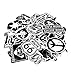 Nuoxinus Laptop Stickers [100pcs], Black White Car Stickers Skateboard Luggage Bike Motorcycle Bumper Stickers, Snowboarding Guitar Helmet Phone Graffiti Stickers Decals