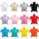HIZEMLK 12PCS Sea Turtle Silicone Beads, Animal Silicone Focal Bead, Loose Beads Bulk for Pens Keychain Necklace Bracelet Lanyard Jewelry Making Accessories DIY Handicrafts…