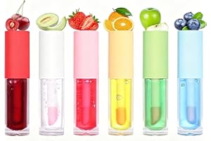 FantasyDay Plumping Lip Oil Set, Clear Lip Gloss for Lip Care, Fruit Flavour Hydrating Lip Glow Oil Toot Lip Oil, Nourishing,